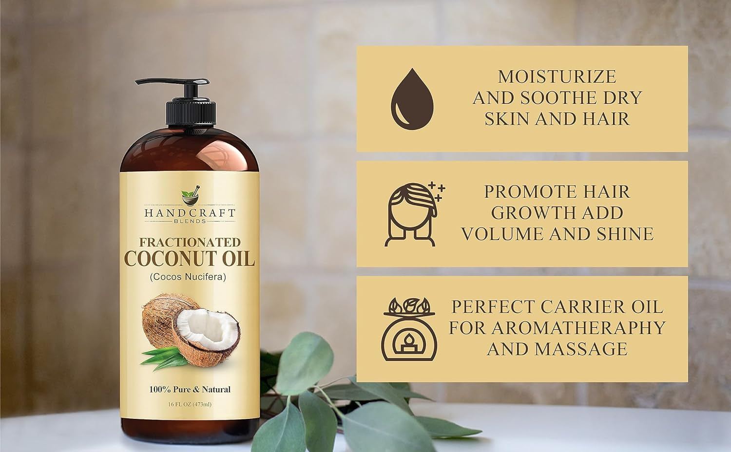 Liquid Silk – 100% Pure Fractionated Coconut Oil for Glowing Skin & Healthy Hair