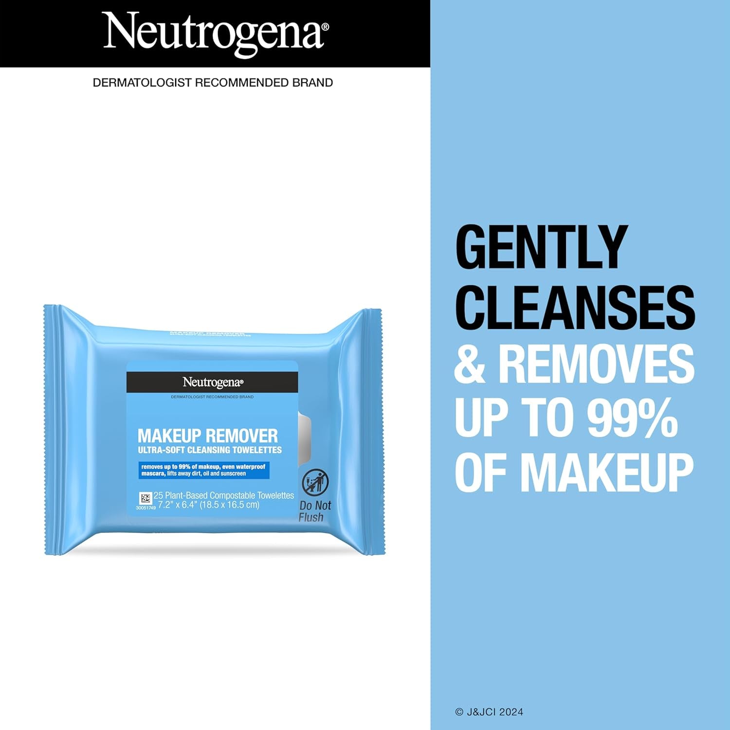 Glow & Go™ Makeup Remover Wipe Singles – 20 Individually Wrapped Facial Towelettes | Oil-Free, Alcohol-Free Daily Cleanse Anywhere