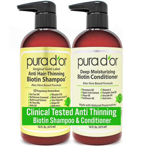 Biotin Boost Duo – Earthy Scented Anti-Thinning Shampoo & Deep Moisture Conditioner for Healthier, Thicker Hair