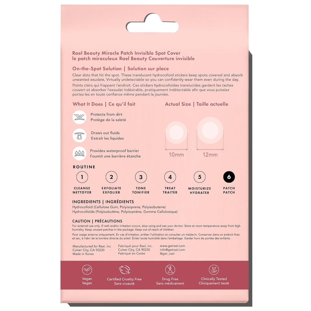 ClearSkin Miracle Patches – Invisible Hydrocolloid Dots That Shrink Pimples Fast | Korean Acne Care in 2 Sizes | 96 Spot Covers