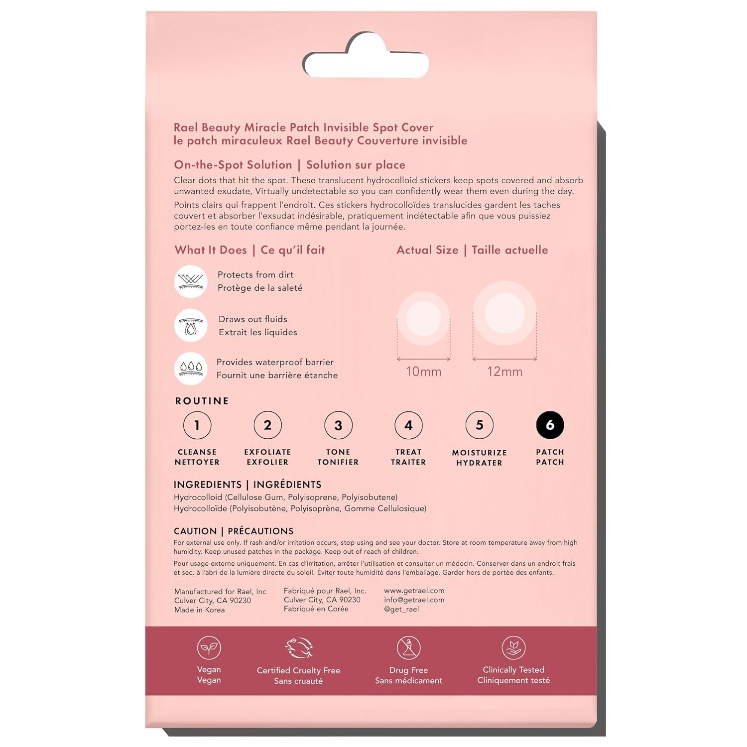 ClearSkin Miracle Patches – Invisible Hydrocolloid Dots That Shrink Pimples Fast | Korean Acne Care in 2 Sizes | 96 Spot Covers