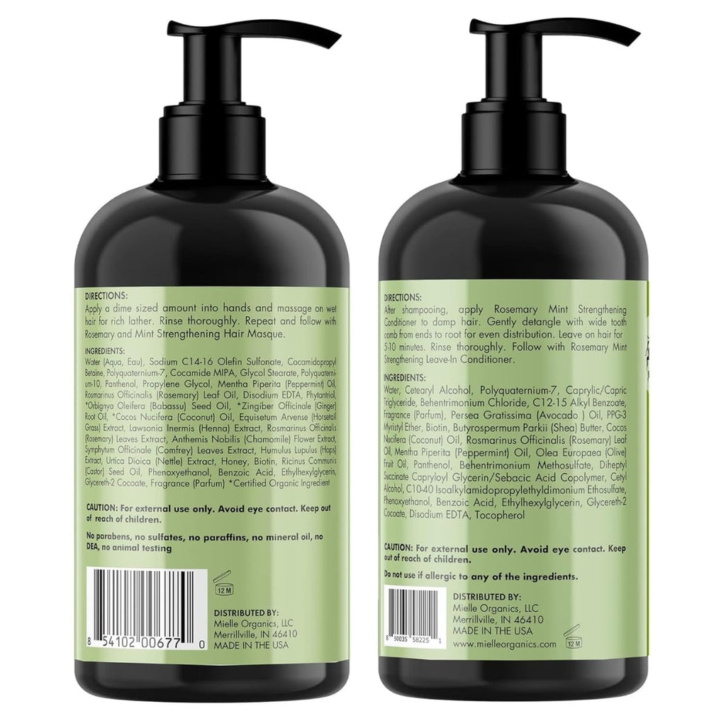 Mielle Men’s Power Pack – Rosemary Mint 5-Piece Grooming Bundle for Stronger, Healthier Hair