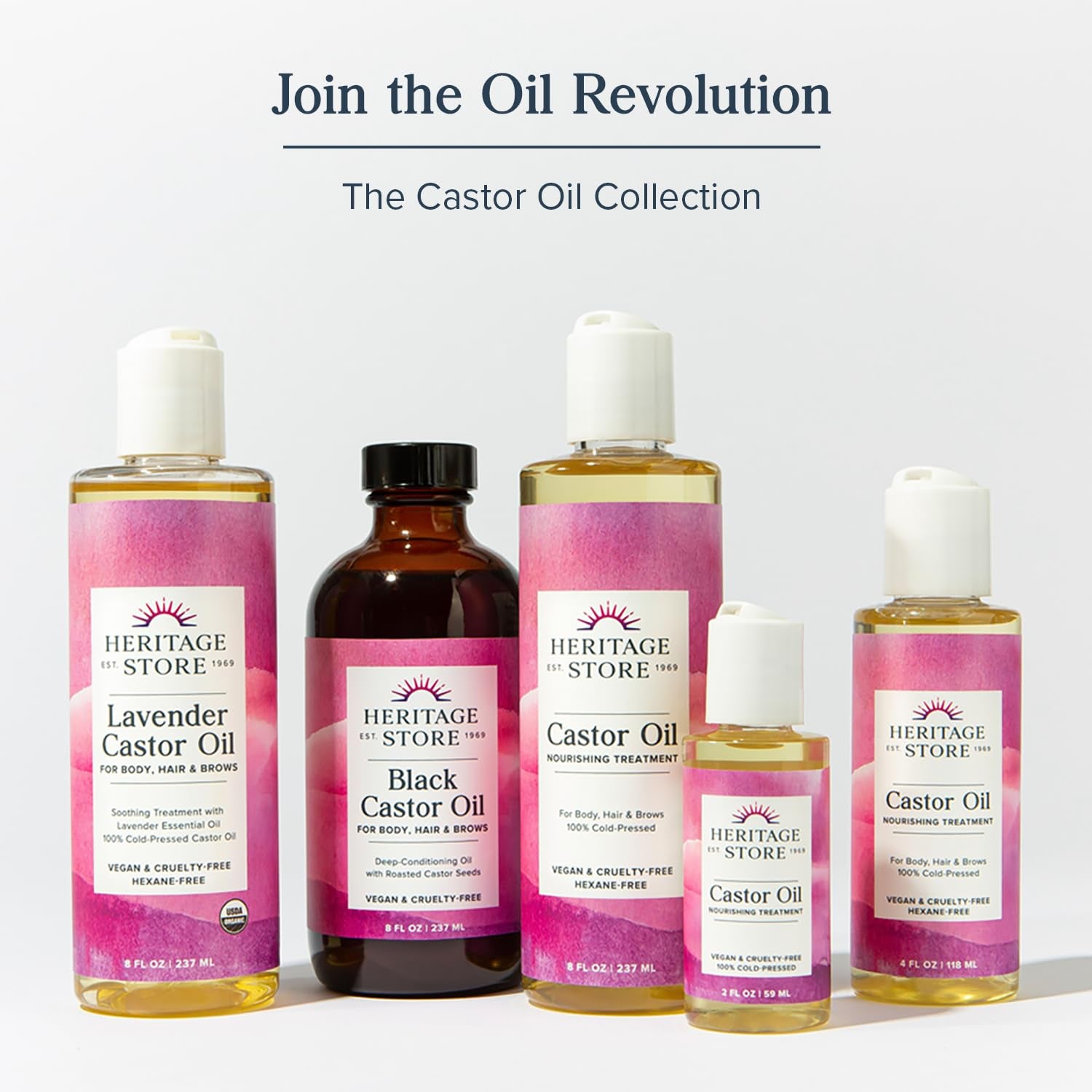 Organic Castor Oil Therapy – Vegan, Cold-Pressed & Packed with Pure Plant Power (16oz Glass Bottle)