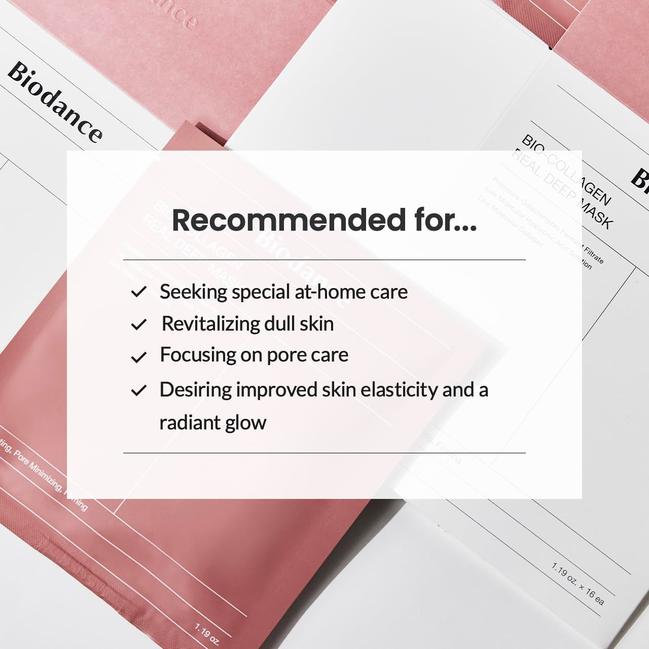 HydraFirm™ Bio-Collagen Hydrogel Mask – Overnight Deep Moisture & Elasticity Boost | Pore Minimizing Treatment, 4 x 34g