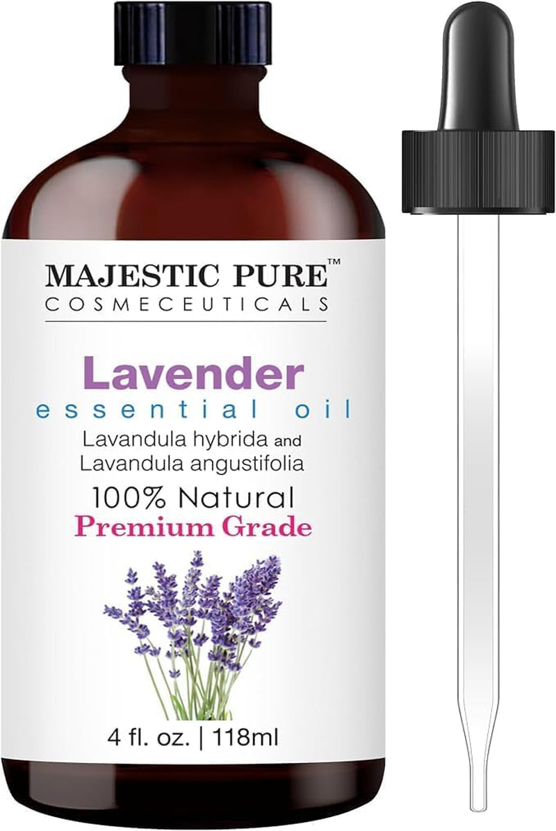 Calm in a Bottle – 100% Pure Lavender Essential Oil with Dropper | Premium Grade for Diffusers, Skin, Massage & Aromatherapy | 4 oz of Soothing Serenity