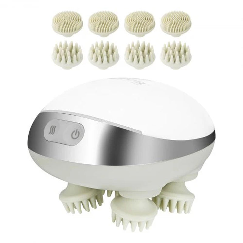 Rechargeable VEVOR Electric Scalp Massager with Heat - Waterproof Relaxation at Your Fingertips!