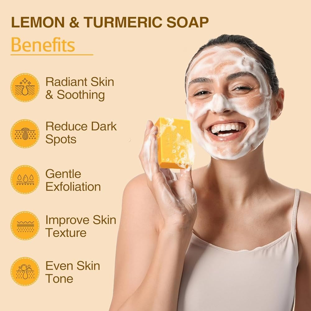 Ultimate Turmeric & Kojic Acid Skin Brightening Soap – All-Natural Cleanser for All Skin Types, Fights Acne, Reduces Dark Spots & Fades Scars – Perfect for Men, Women & Teens (1 Bar)