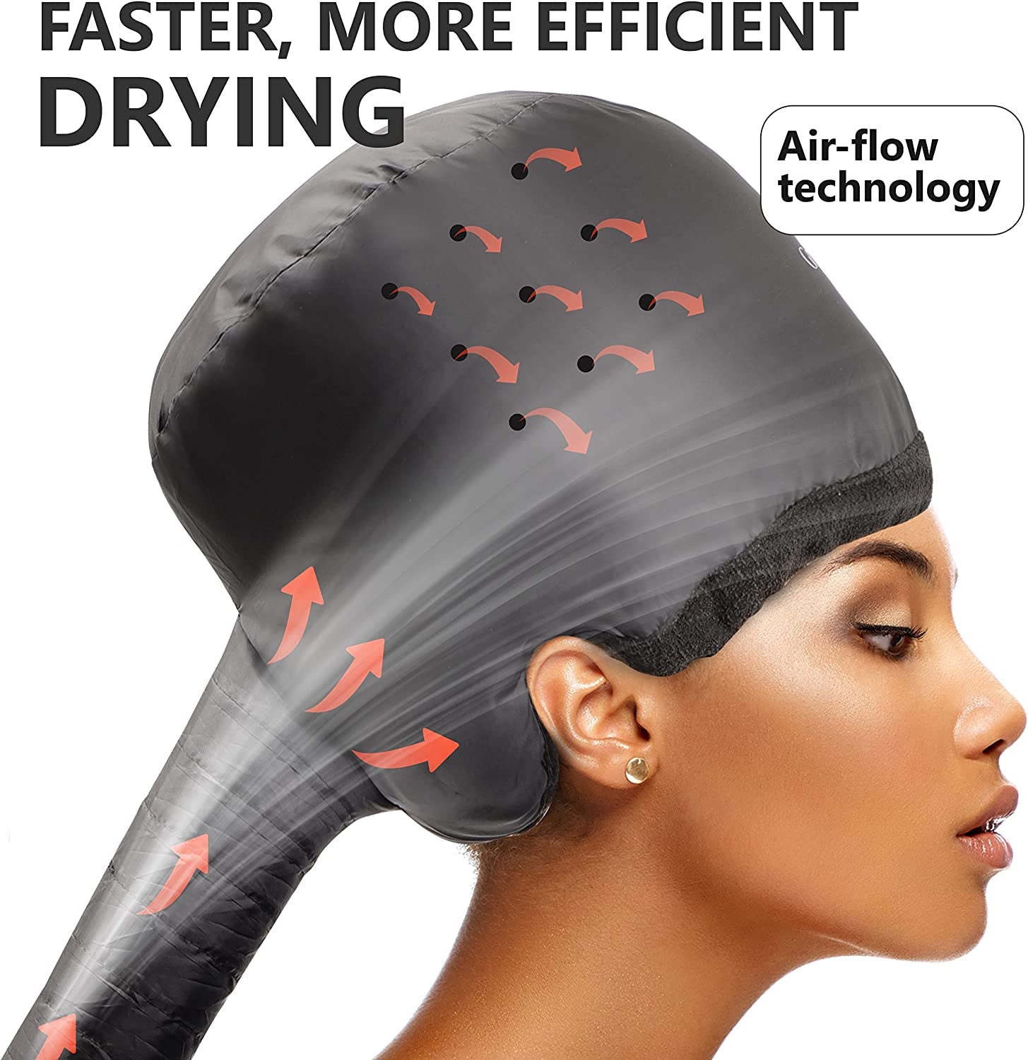 Salon Steam Hooded Dryer Cap – At-Home Deep Conditioning with Built-In Comfort Band | Quick-Dry & Curl-Friendly Design