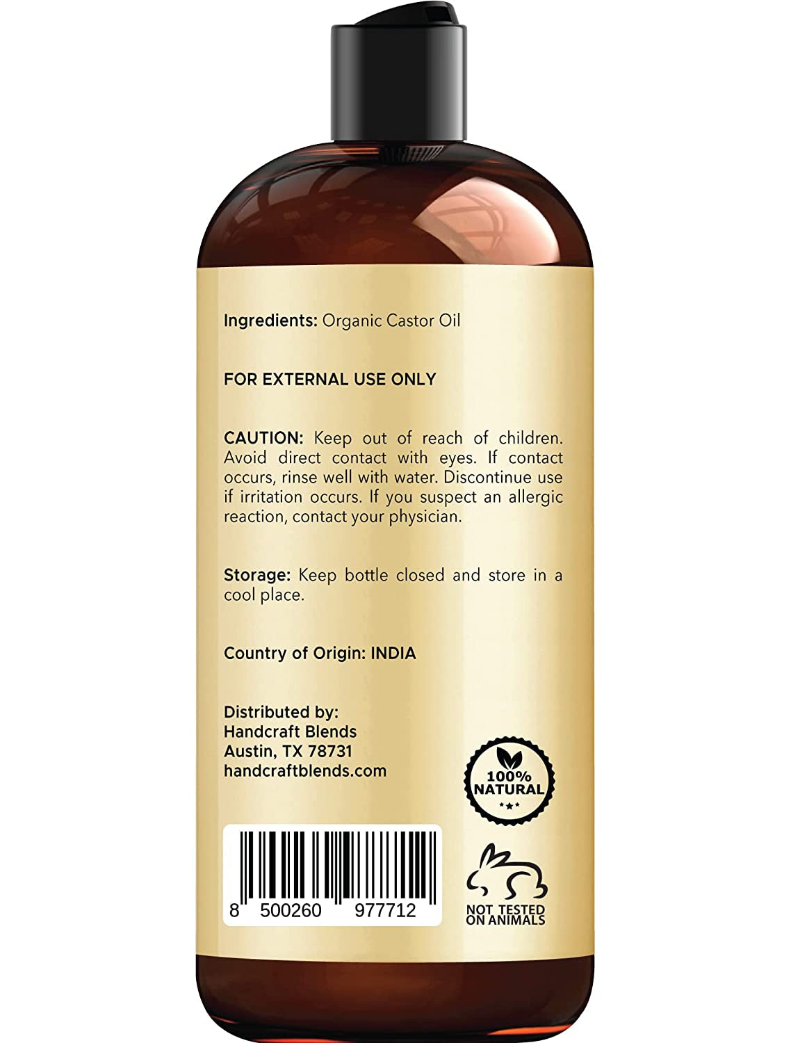 Nourish & Grow: Organic Castor Oil – 16oz | Premium Hair, Lash & Brow Booster – Expeller-Pressed & Hexane-Free