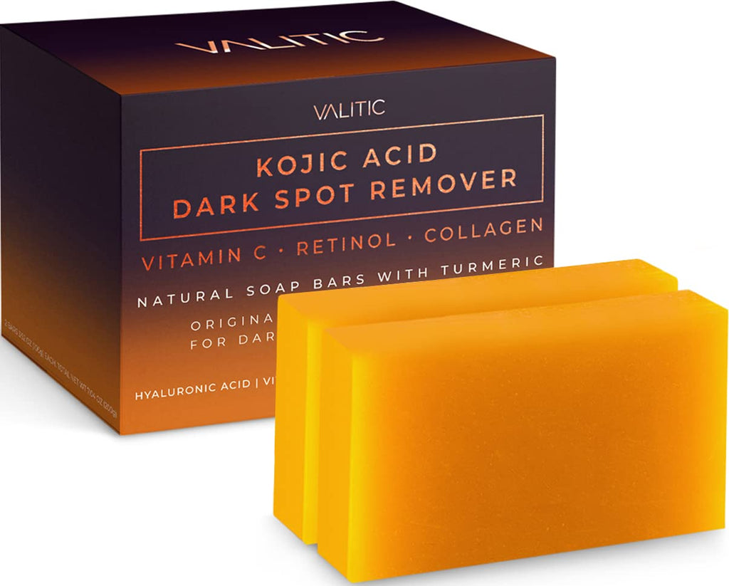Kojic Bright Complex Soap – 2 Bars for Dark Spot Removal with Vitamin C, Retinol, Turmeric & Hyaluronic Acid | Japanese-Infused Glow with Natural Oils