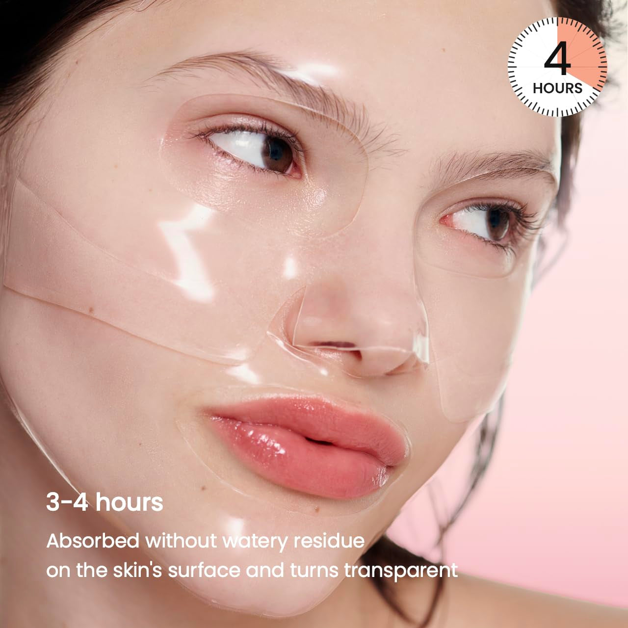 HydraFirm™ Bio-Collagen Hydrogel Mask – Overnight Deep Moisture & Elasticity Boost | Pore Minimizing Treatment, 4 x 34g