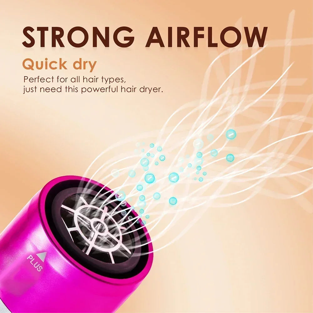 GlamWave™ 5-in-1 Hot Air Styling Set – Dry, Straighten, Curl & Shine!