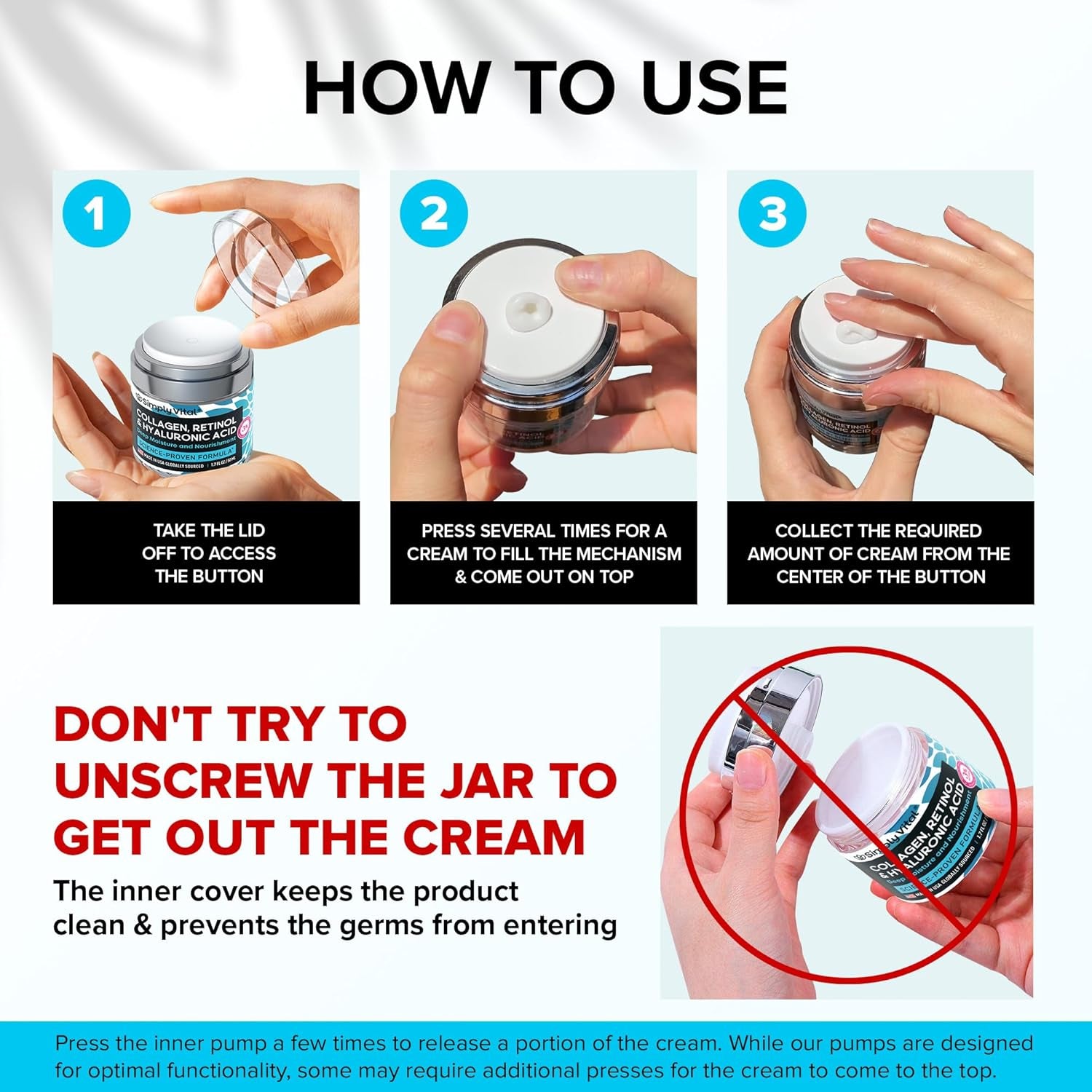 HydraFirm™ Collagen Retinol Cream – Daily Face Moisturizer with Hyaluronic Acid | Tightens & Nourishes Face, Neck & Chest | 1.7 fl oz | Day & Night Use