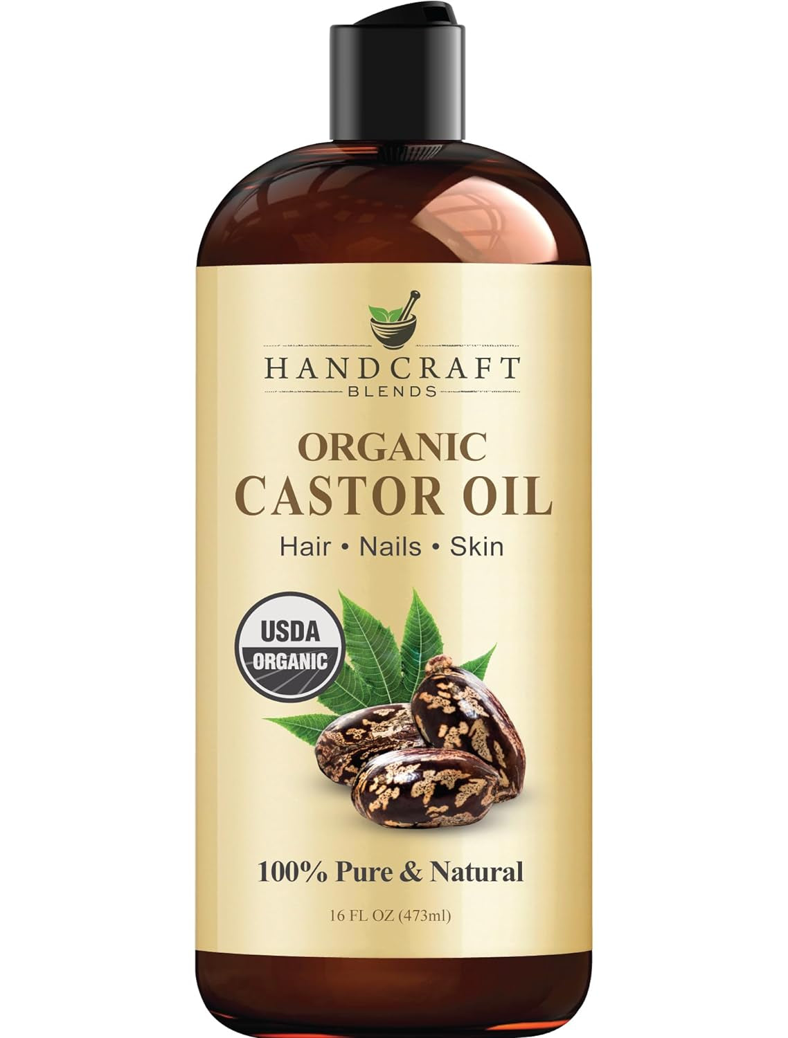 Nourish & Grow: Organic Castor Oil – 16oz | Premium Hair, Lash & Brow Booster – Expeller-Pressed & Hexane-Free