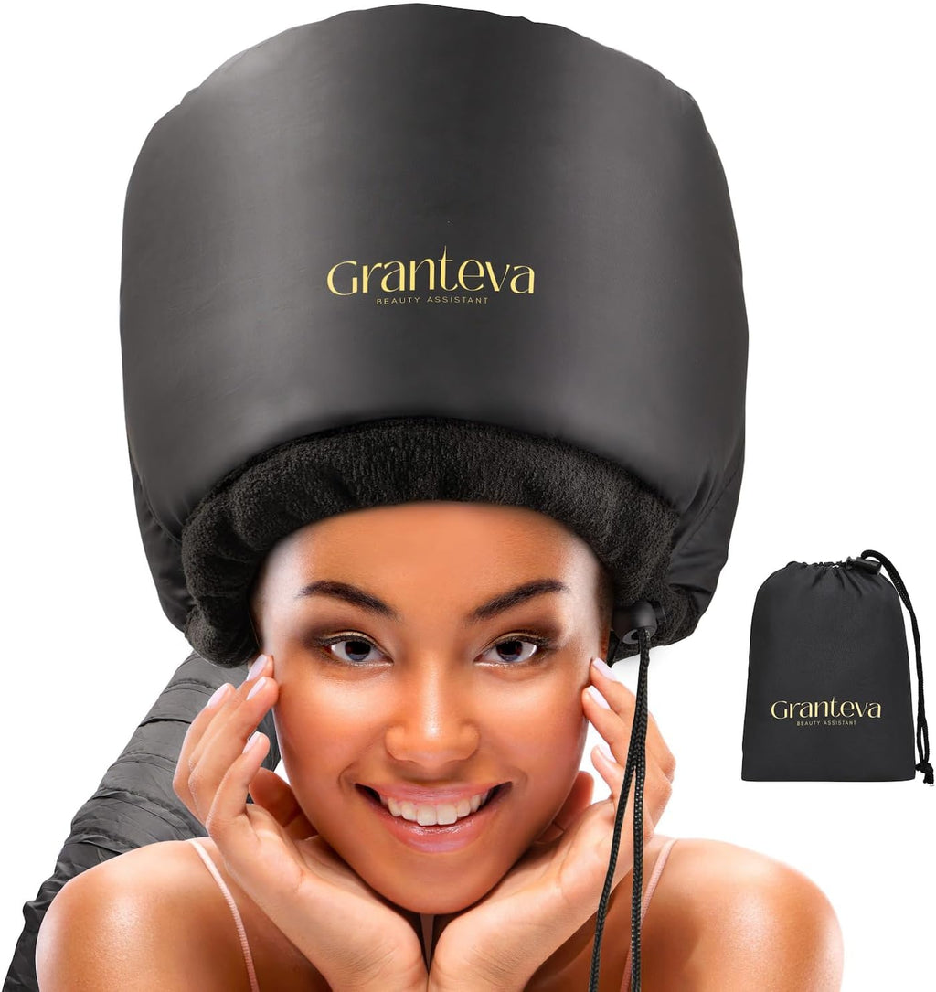 Salon Steam Hooded Dryer Cap – At-Home Deep Conditioning with Built-In Comfort Band | Quick-Dry & Curl-Friendly Design