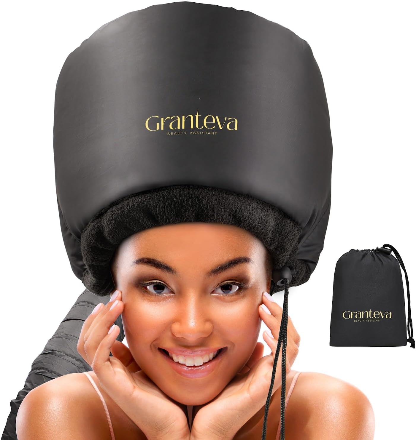 Salon Steam Hooded Dryer Cap – At-Home Deep Conditioning with Built-In Comfort Band | Quick-Dry & Curl-Friendly Design