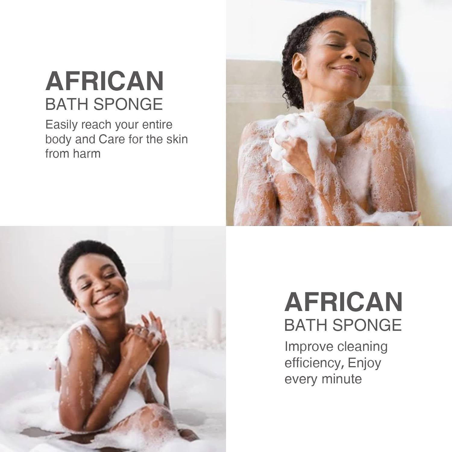 SilkSkin™ African Exfoliating Bath Net Set – 3 Long Body Scrubbers for Deep Clean & Skin Smoothing | Reusable Daily Shower Essentials (Pink, Yellow, Purple)