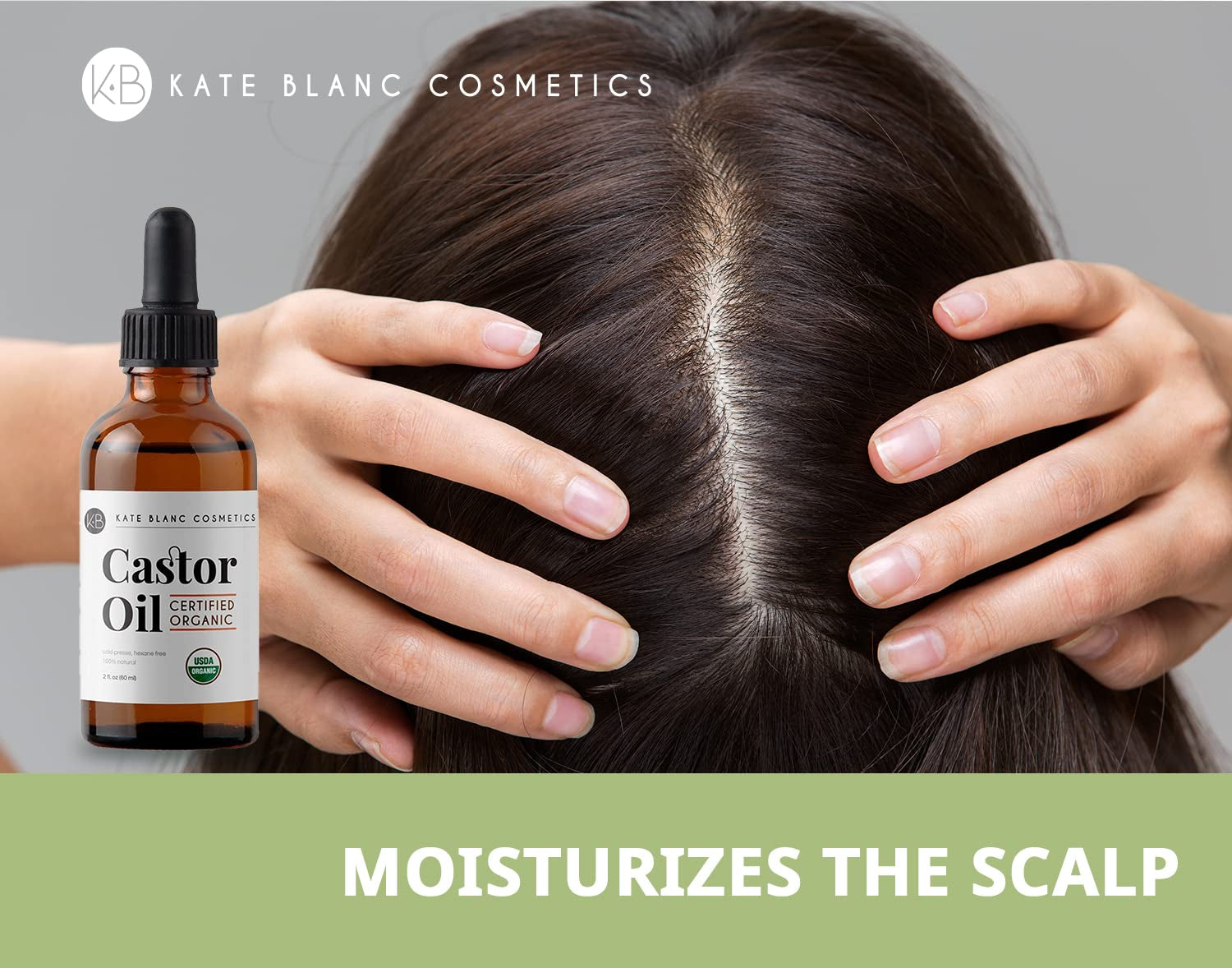 PureGlow™ Organic Castor Oil – Cold-Pressed & Hexane-Free | Nourishes Hair, Lashes, Brows & Skin | 2 oz with Bonus Starter Kit