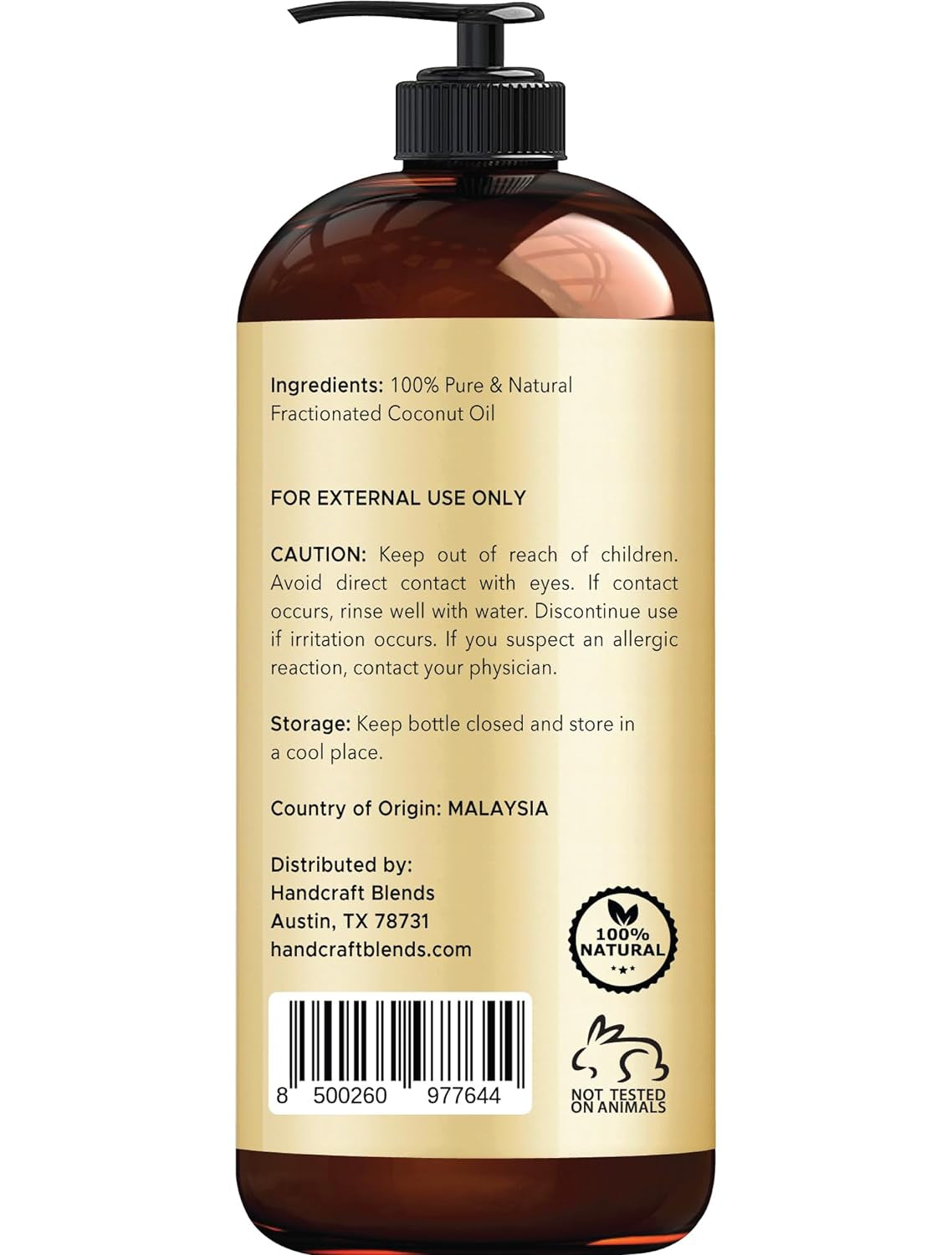 Liquid Silk – 100% Pure Fractionated Coconut Oil for Glowing Skin & Healthy Hair