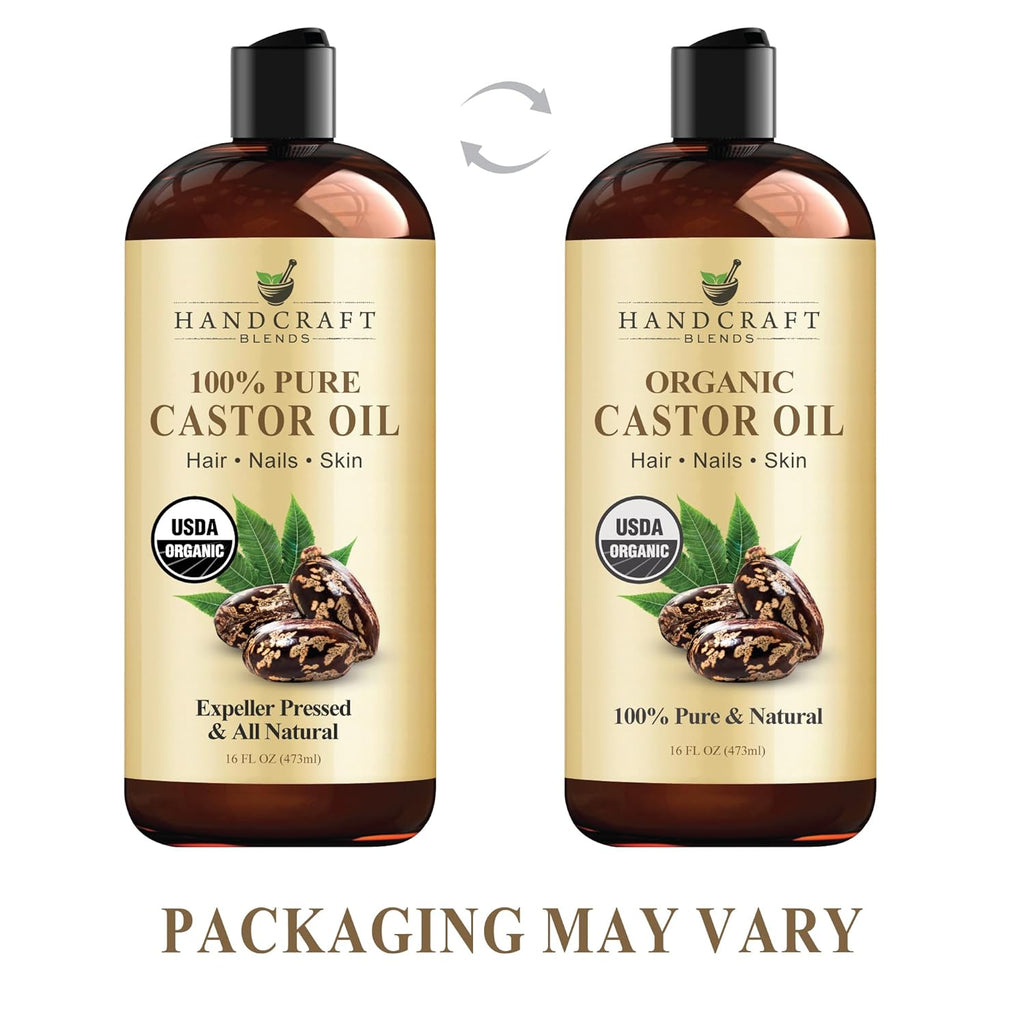 Nourish & Grow: Organic Castor Oil – 16oz | Premium Hair, Lash & Brow Booster – Expeller-Pressed & Hexane-Free